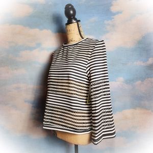 Nicole Miller Artelier Striped Delphine Knit Top